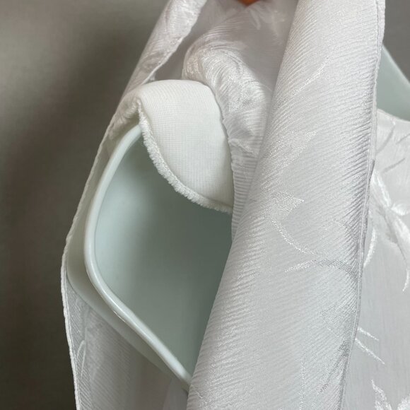 Vintage 80s Dress Floral Mini Ruffles Iridescent Women Beach Wedding Reception - Picture 11 of 13